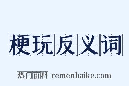 梗玩反义词是什么意思的图片